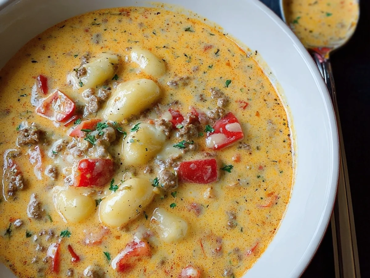 Käse-Hack-Gnocchi-Suppe: Cremiger Suppengenuss - Bild 1