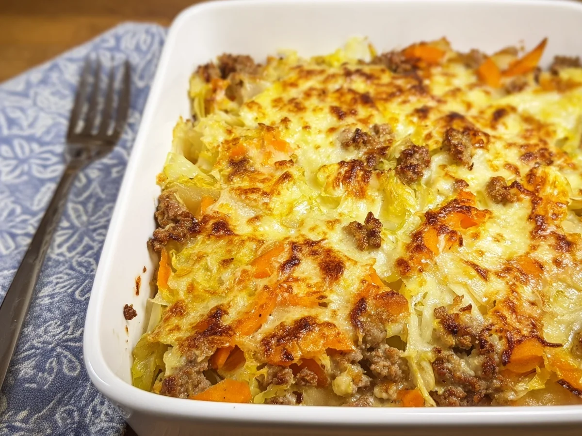 Low Carb Chinakohl-Auflauf mit Hackfleisch & Karotten - Bild 1