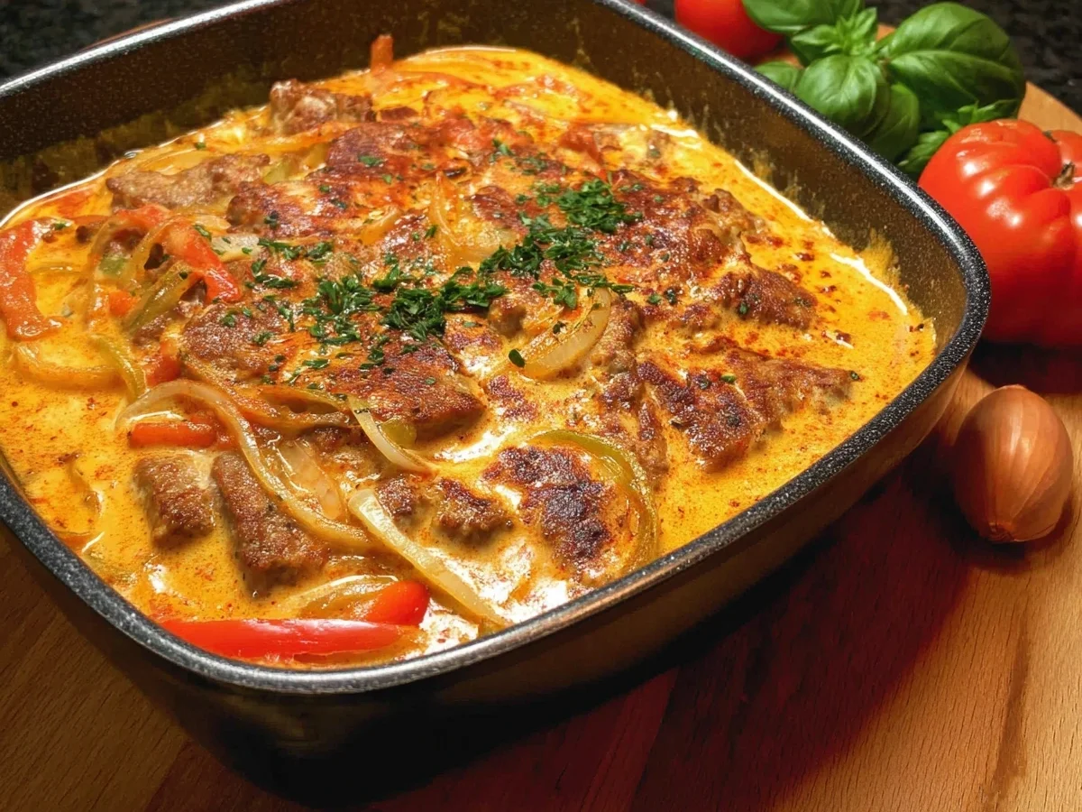 Low Carb Gyros in cremiger Sauce: Deftig & lecker - Bild 1