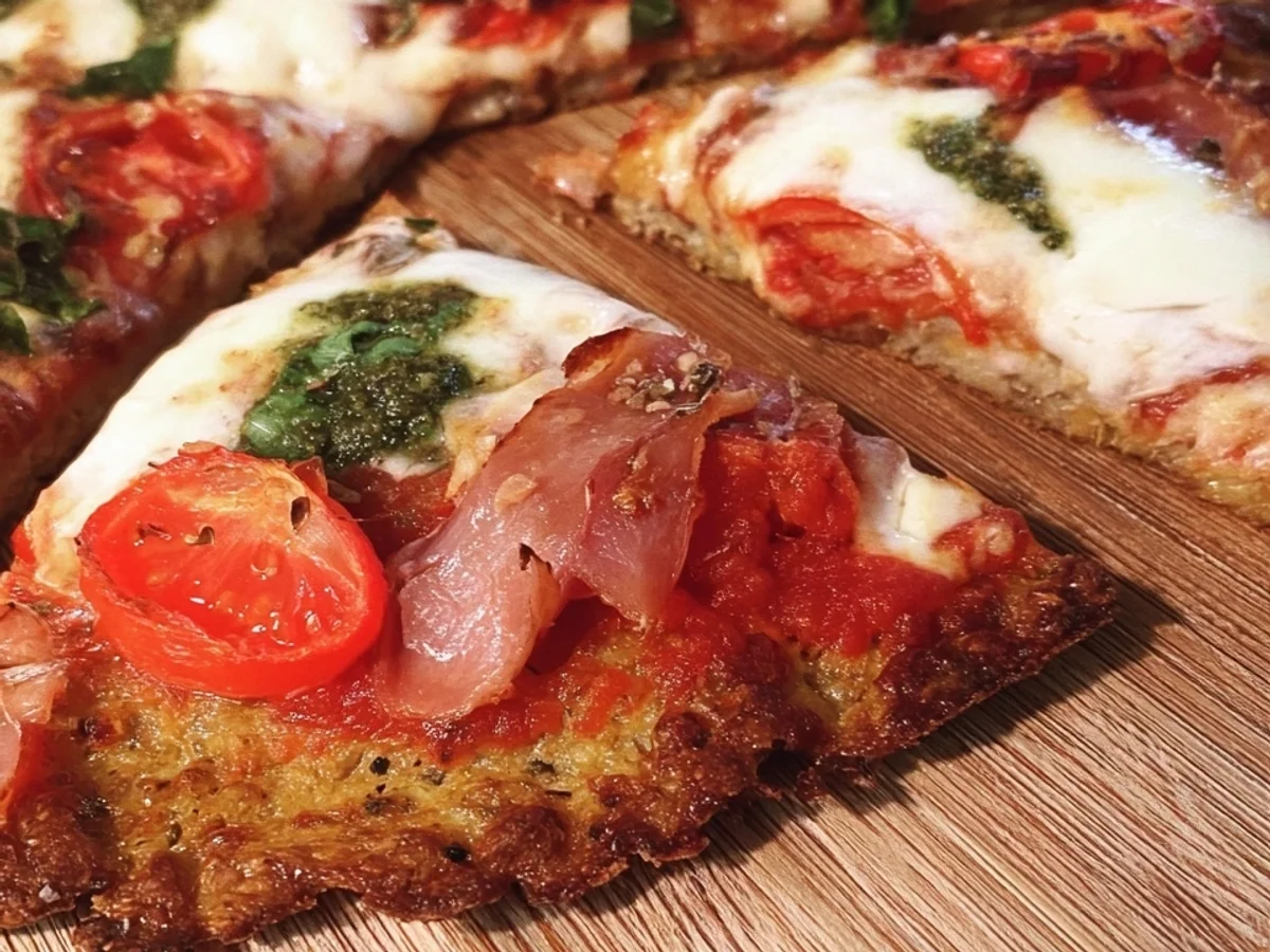 Low Carb Pizza Rezept: Knusprig & gesund genießen - Bild 1