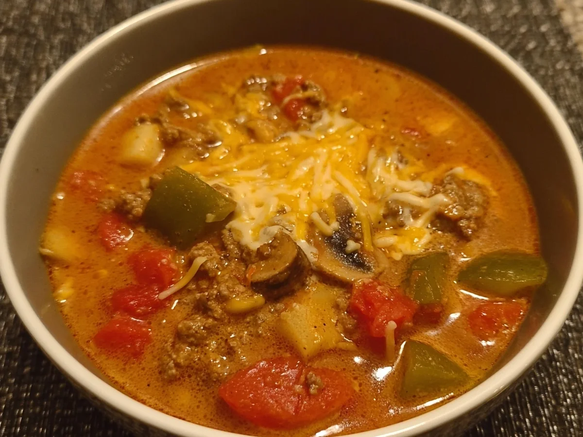 Low Carb Pizzasuppe: Schnell & Einfach im Monsieur Cuisine - Bild 1