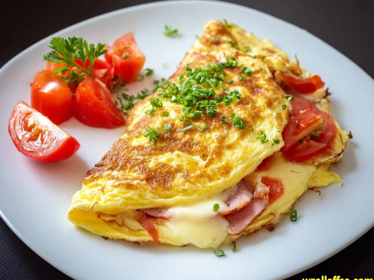 Low Carb Truthahn-Käse-Tomaten-Omelett: Gesundes Frühstück - Bild 1