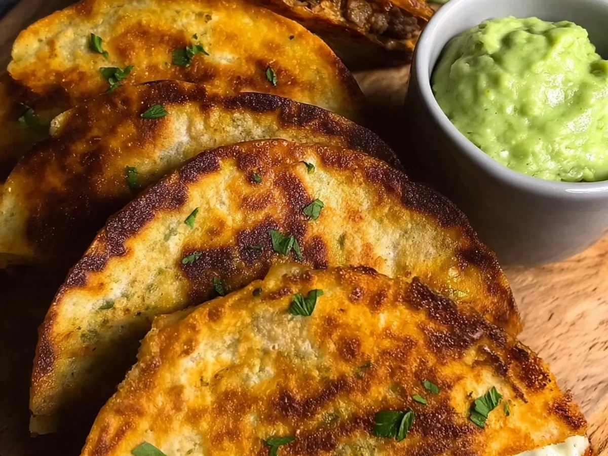 Mini Quesadillas mit Hackfleisch & cremigem Avocado-Dip - Bild 1