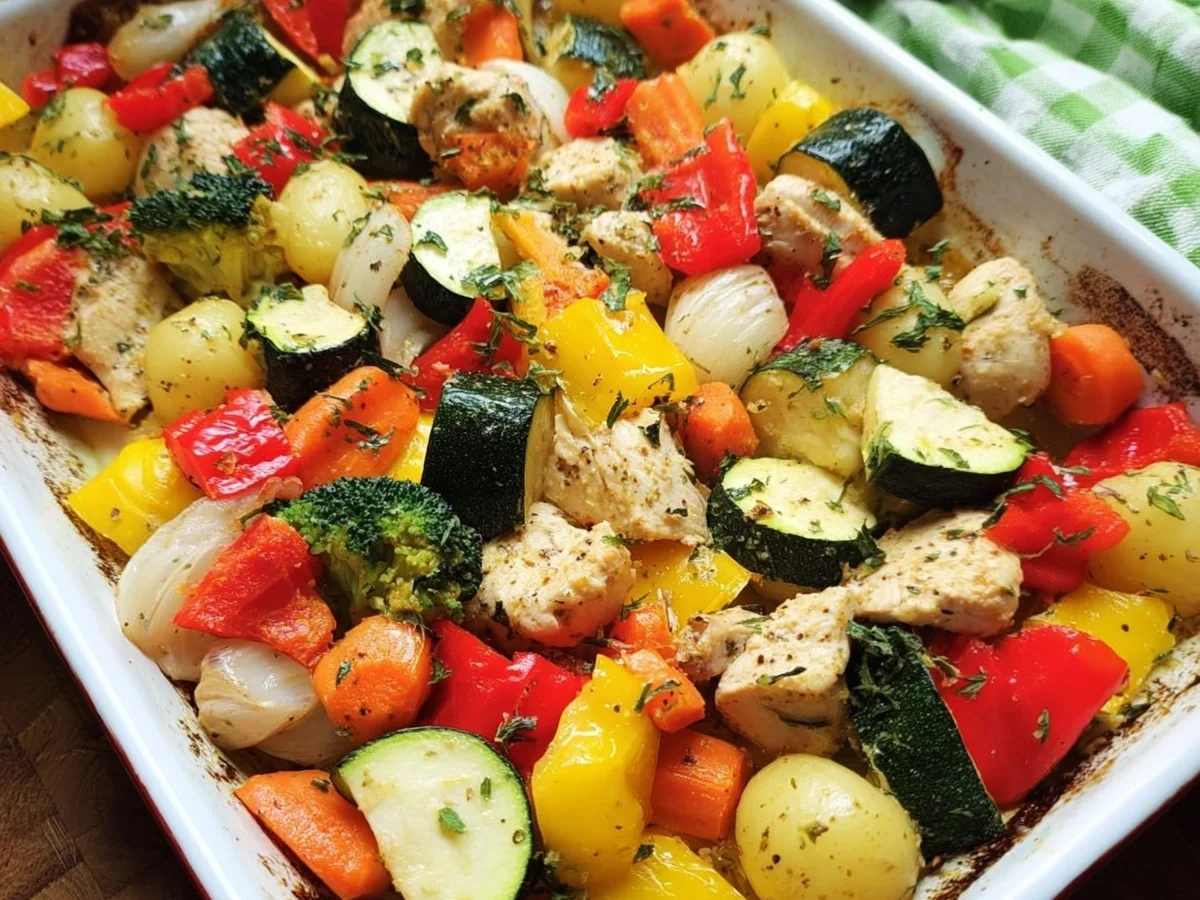 Ofengemüse mit Hähnchen: Einfach & Gesund genießen - Bild 1