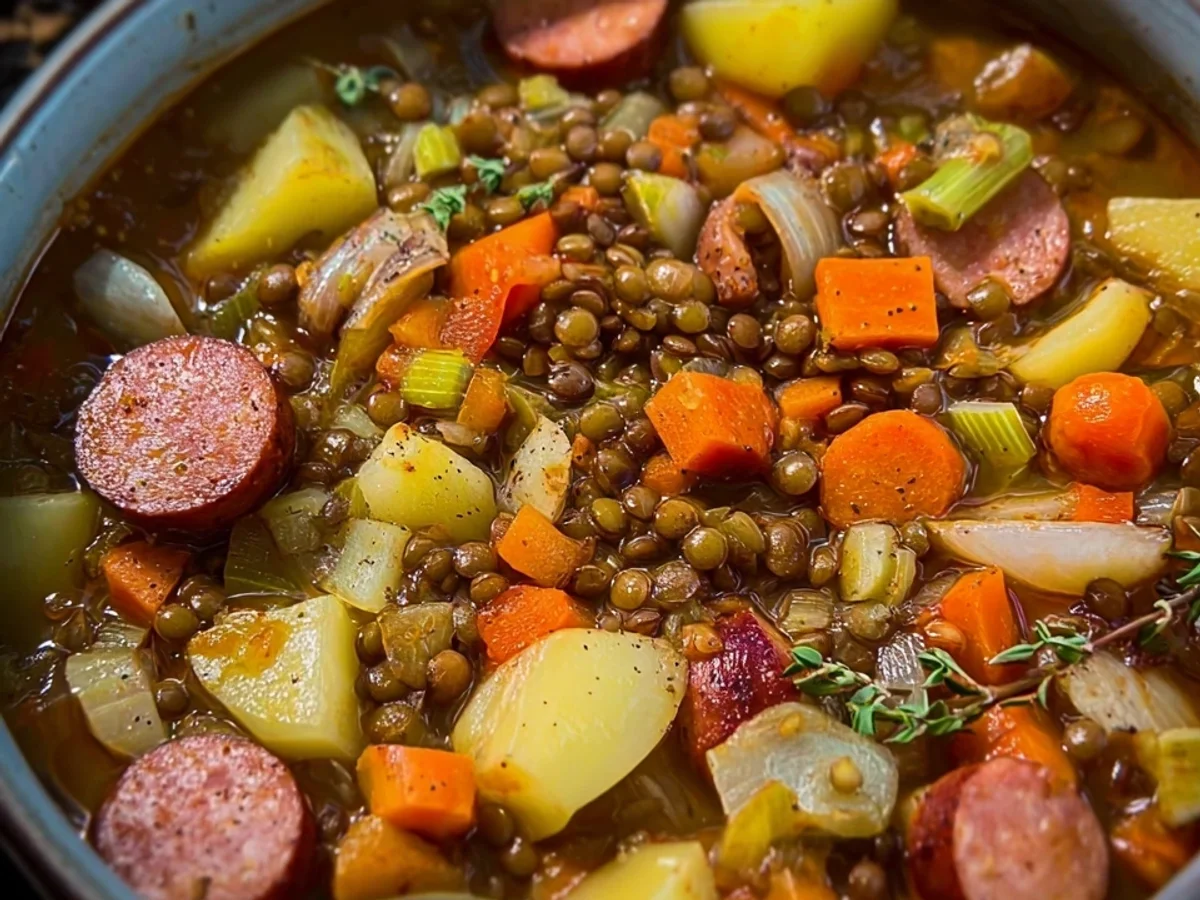 Omas Linsensuppe: Herzhaftes deutsches Familienrezept - Bild 1