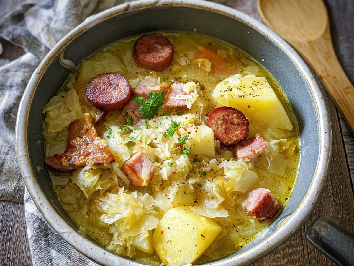 Omas Sauerkraut Eintopf mit Kartoffeln Herzhaft - Bild 2