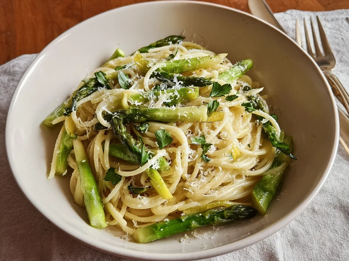 Pasta mit grünem Spargel: Schnelles Blitzrezept - Bild 1