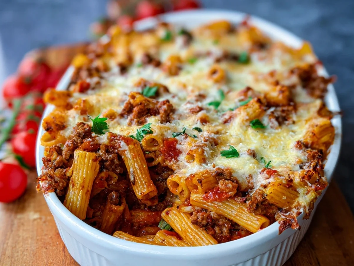 Rigatoni al Forno: Einfacher Nudelauflauf mit Hackfleisch - Bild 1