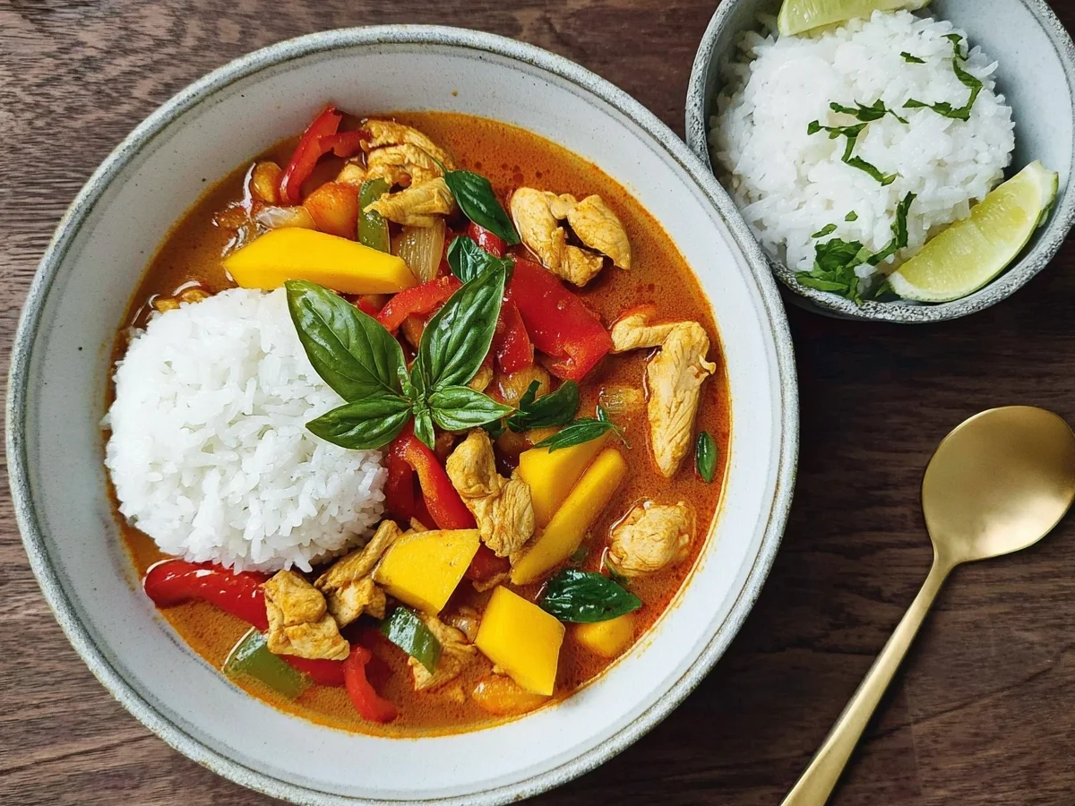 Rotes Thai-Hühnchen-Curry mit Mango - Bild 2