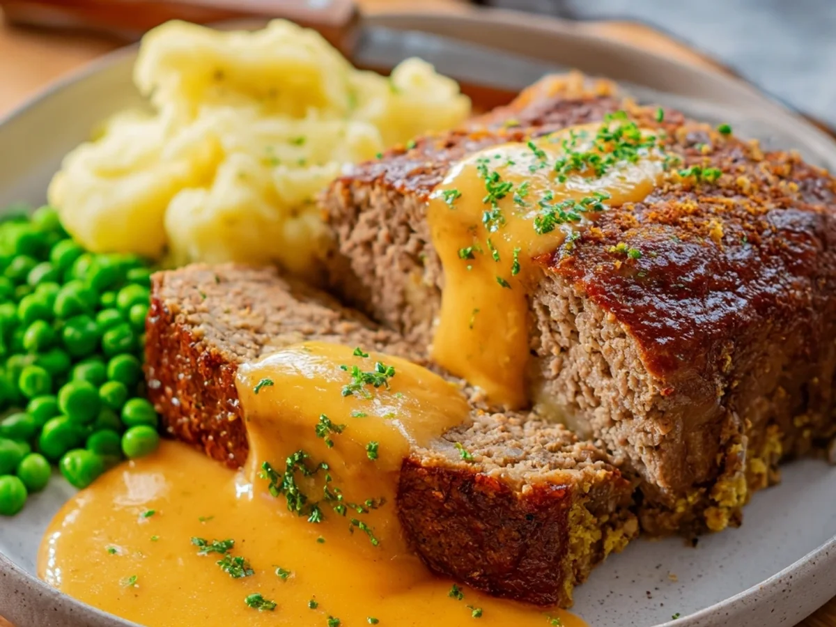 Saftiger Hackbraten aus dem Ofen mit Senfkruste - Bild 2