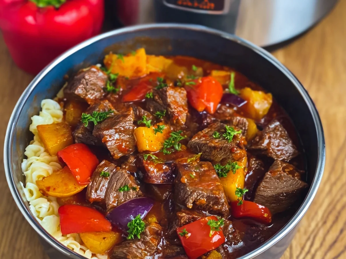 Schaschlik Topf: Zartes Rindfleisch Rezept einfach zubereiten - Bild 1