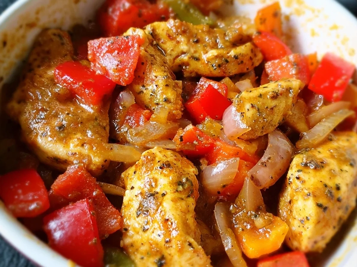 Schnelle Hähnchen-Paprika-Pfanne: Einfach & Gesund - Bild 1