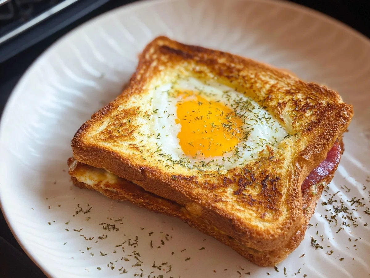 Schneller Airfryer Toast mit Ei für dein Frühstück - Bild 1