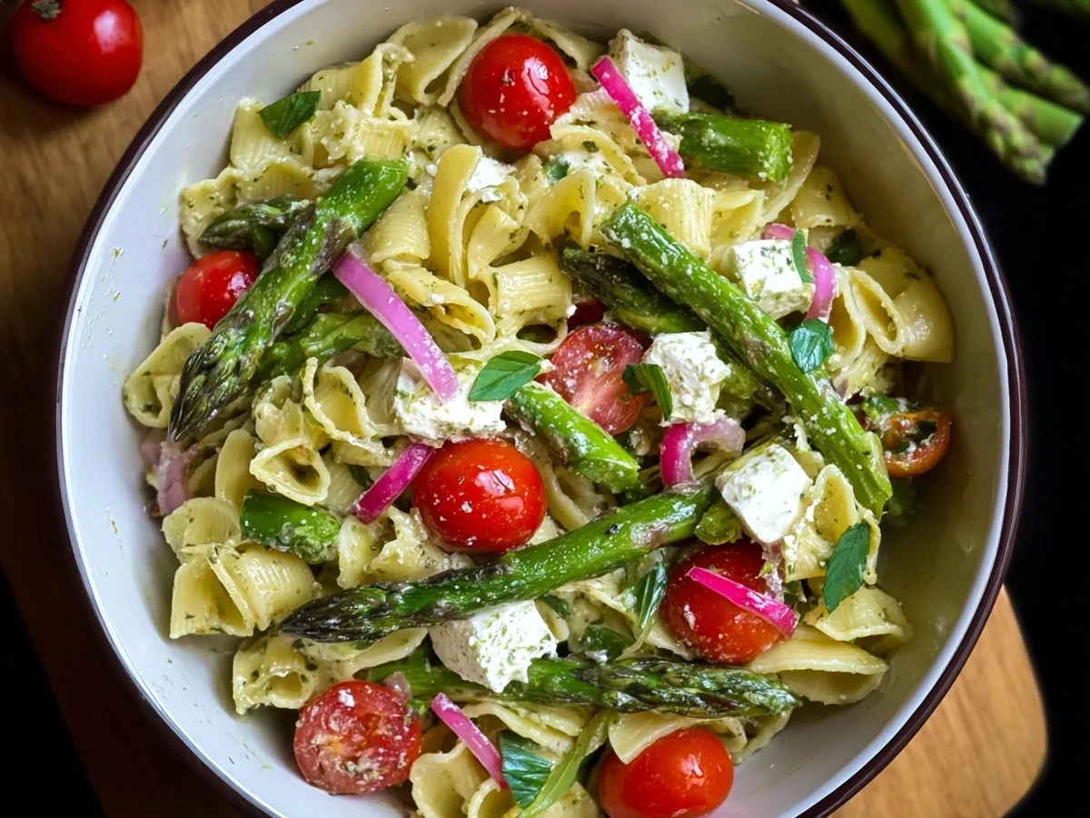 Schneller Nudelsalat mit grünem Spargel - Bild 1