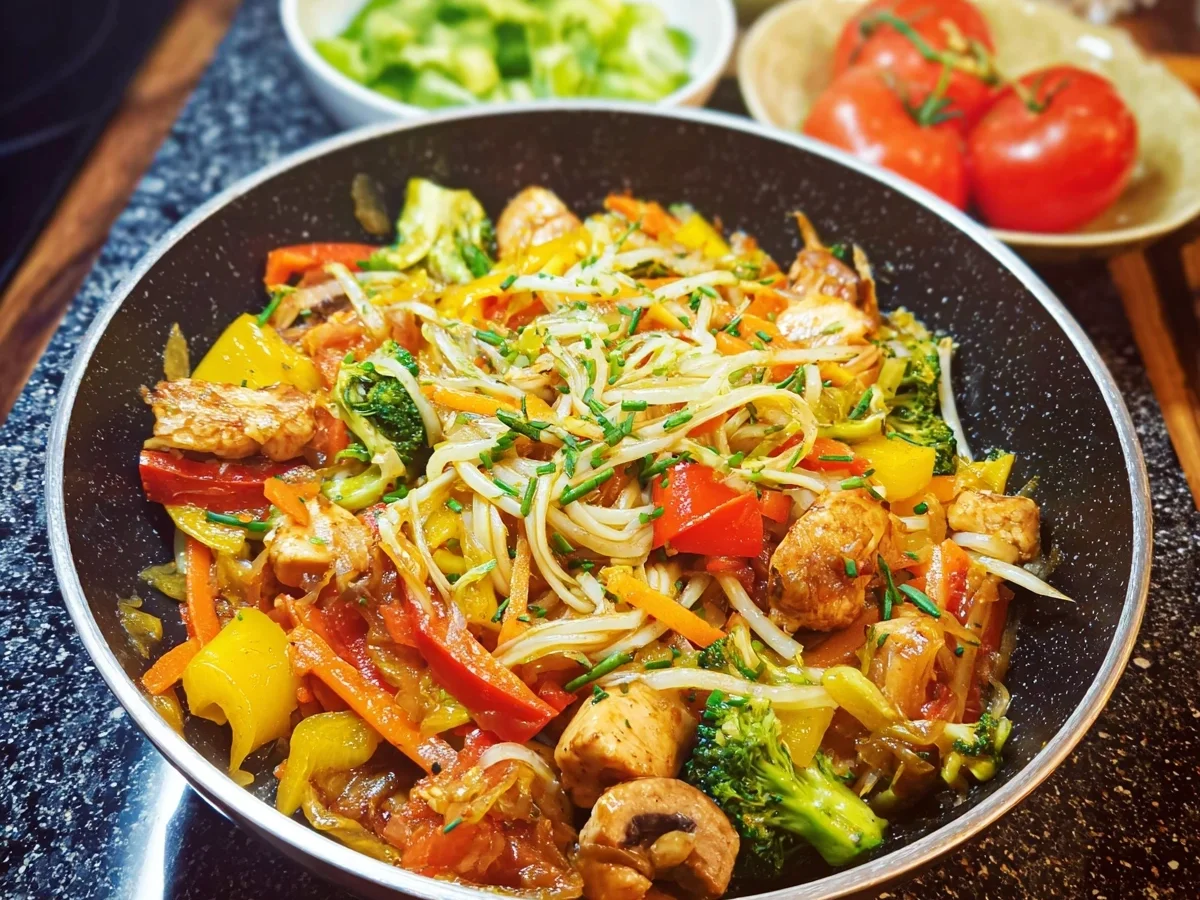 Schnelles Chop Suey mit Hähnchen & frischem Gemüse - Bild 1