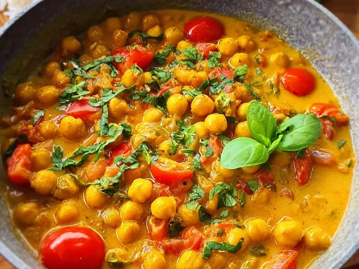 Schnelles Kichererbsencurry mit Kokosmilch Cremig & Würzig - Bild 2