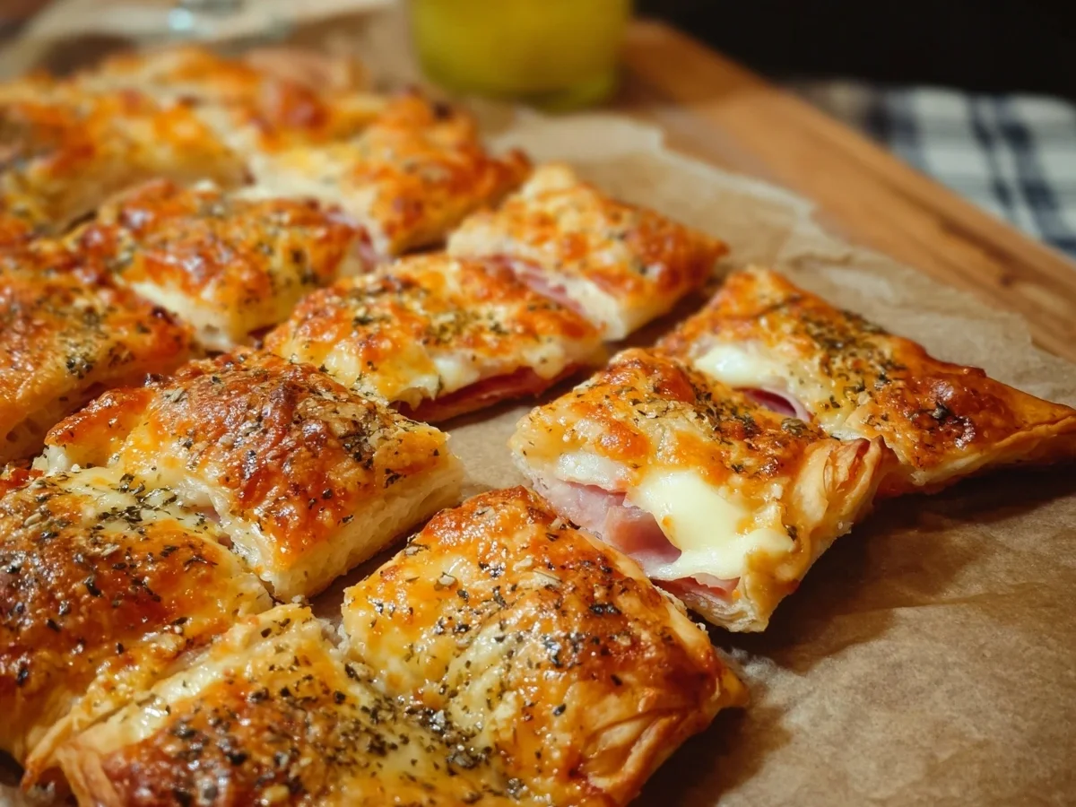 Schnelles Pizza Zupfbrot mit Blätterteig für Partys - Bild 2