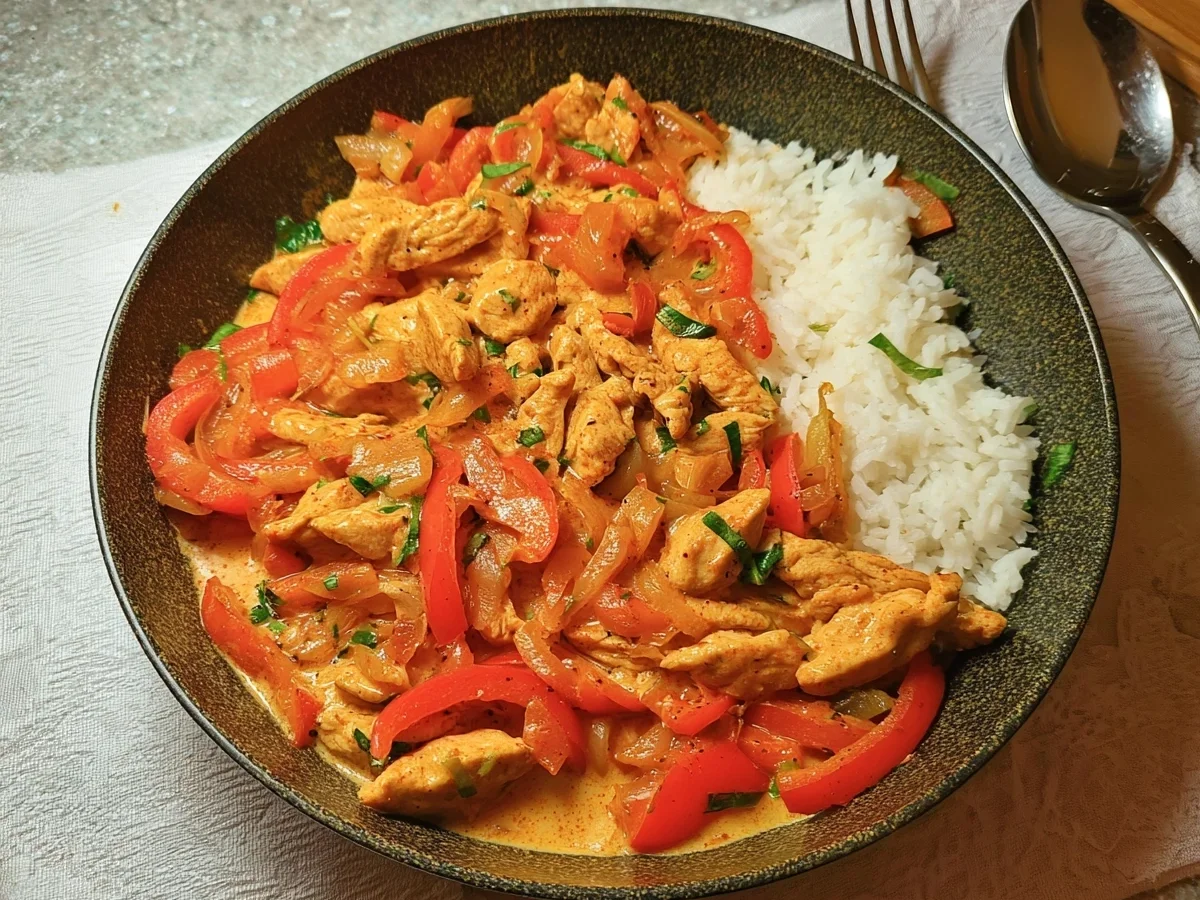 Schnelles Putengeschnetzeltes mit Paprika - Bild 1