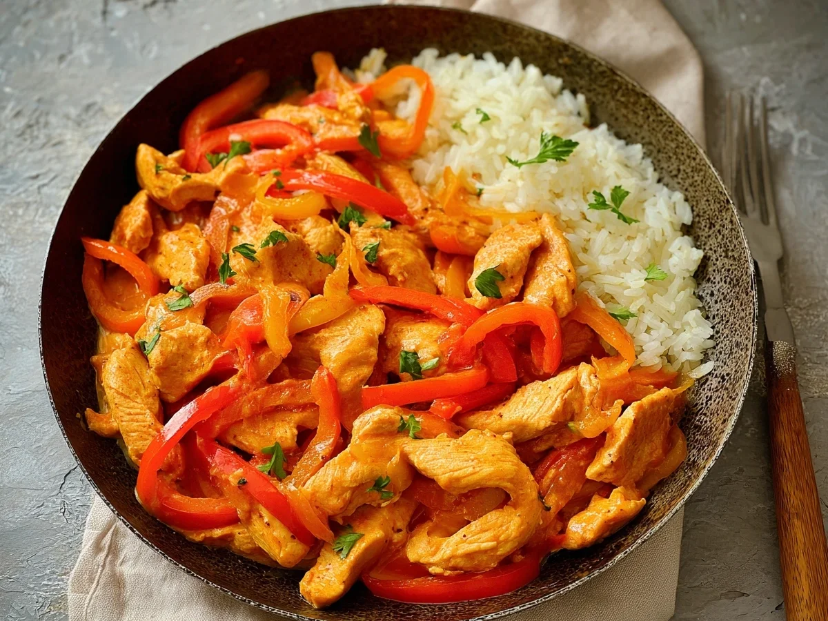 Schnelles Putengeschnetzeltes mit Paprika - Bild 2