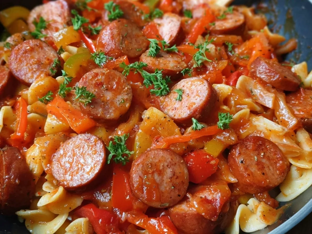 Schnelles Würstchengulasch mit Nudeln: Einfach & lecker - Bild 1