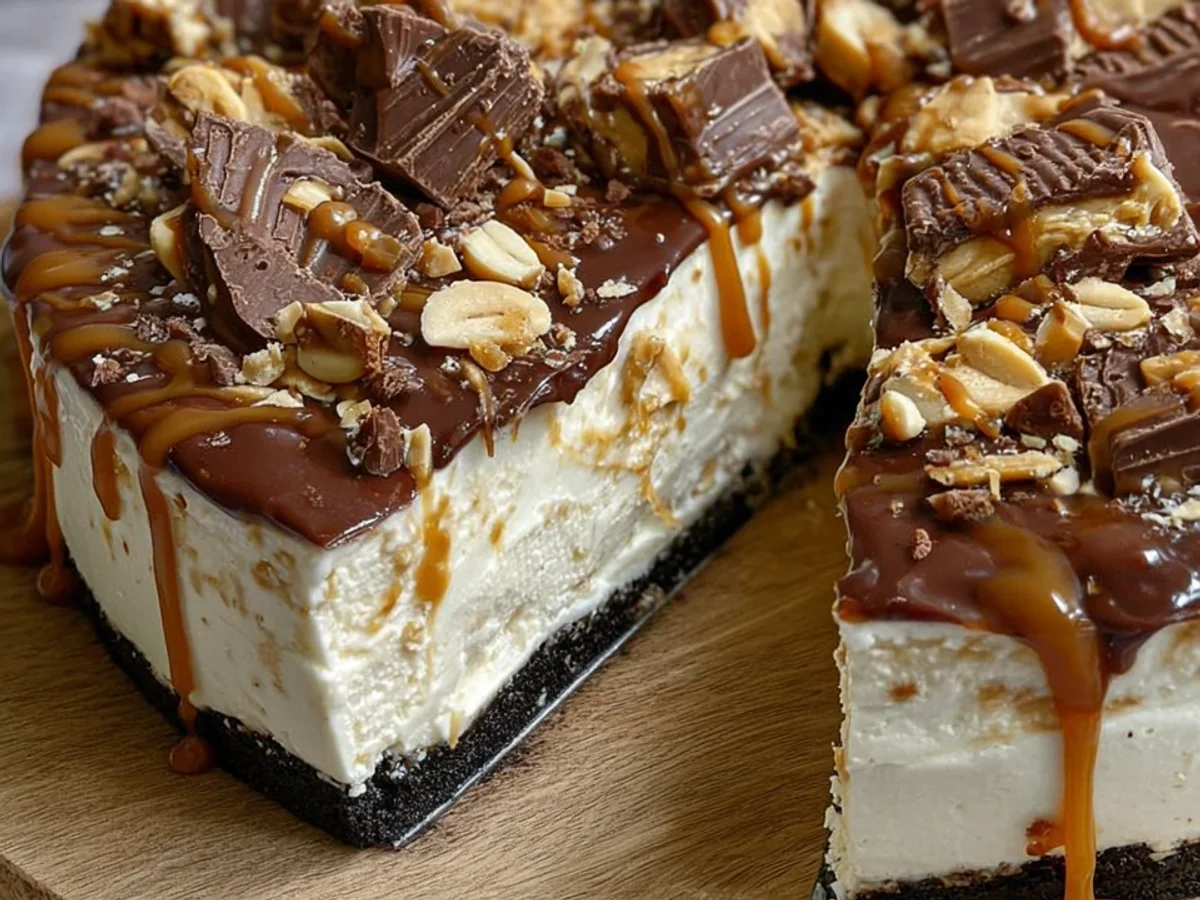 Snickers Cheesecake: No-Bake Rezept mit Karamell & Erdnüssen - Bild 1