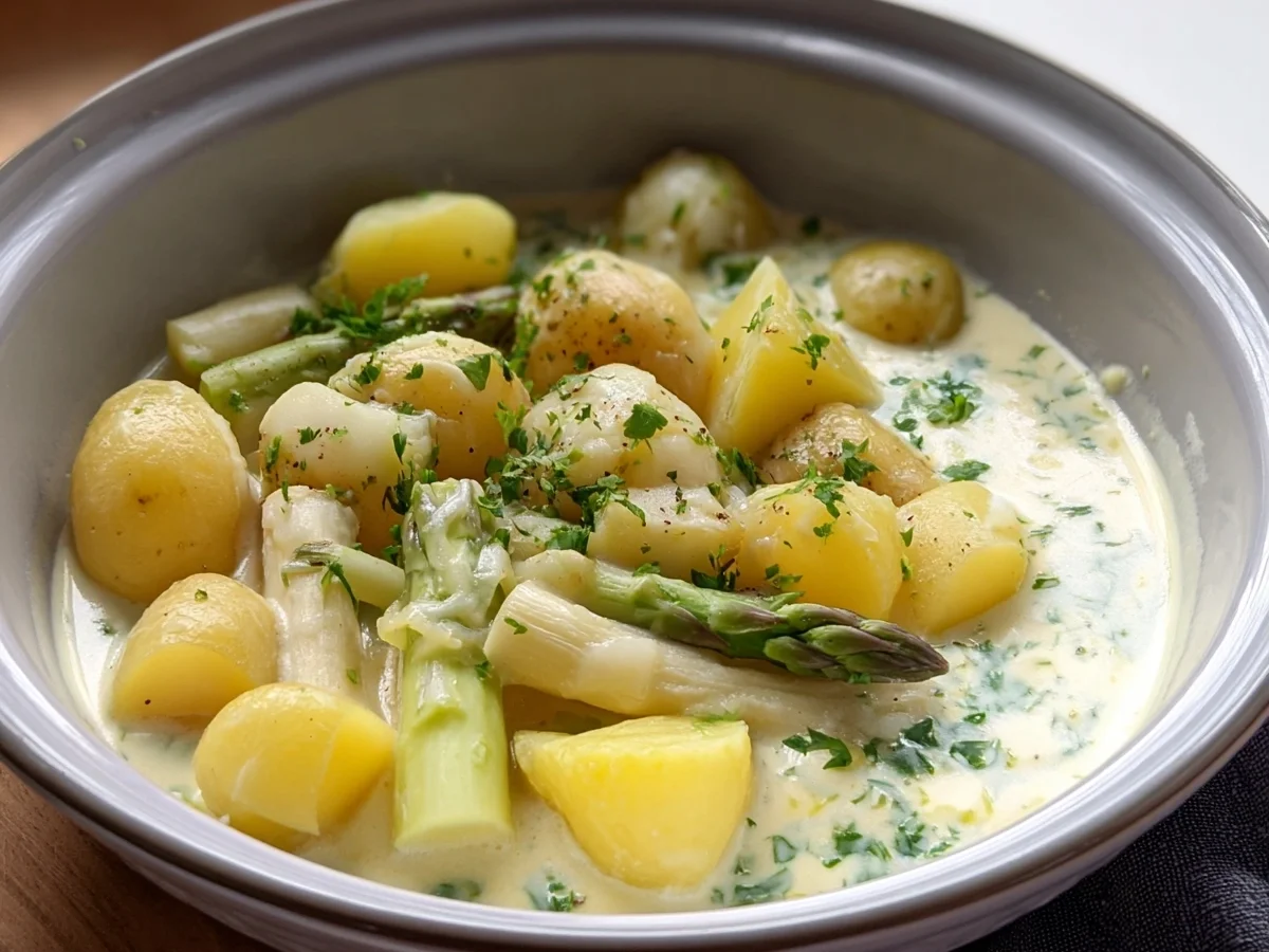 Spargelragout mit Kartoffeln: Leichtes Frühlingsrezept - Bild 1