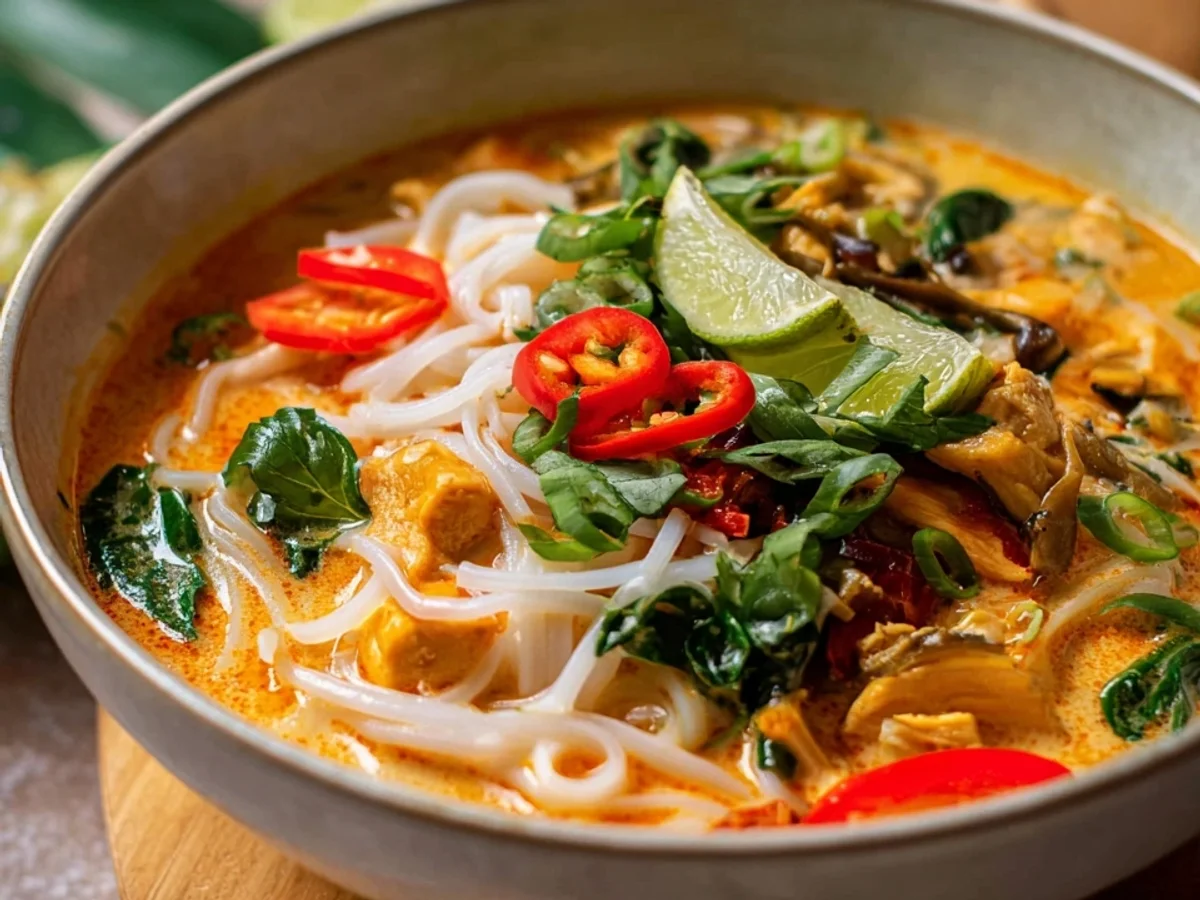 Thermomix Asiatische Kokos-Curry-Suppe mit Reisnudeln - Bild 2
