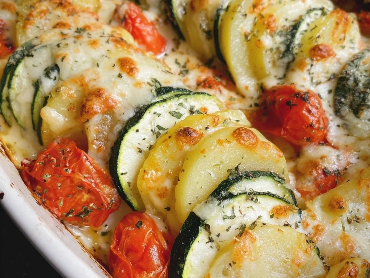 Tomaten-Zucchini-Kartoffel-Gratin: Vegetarisch & Familie - Bild 1