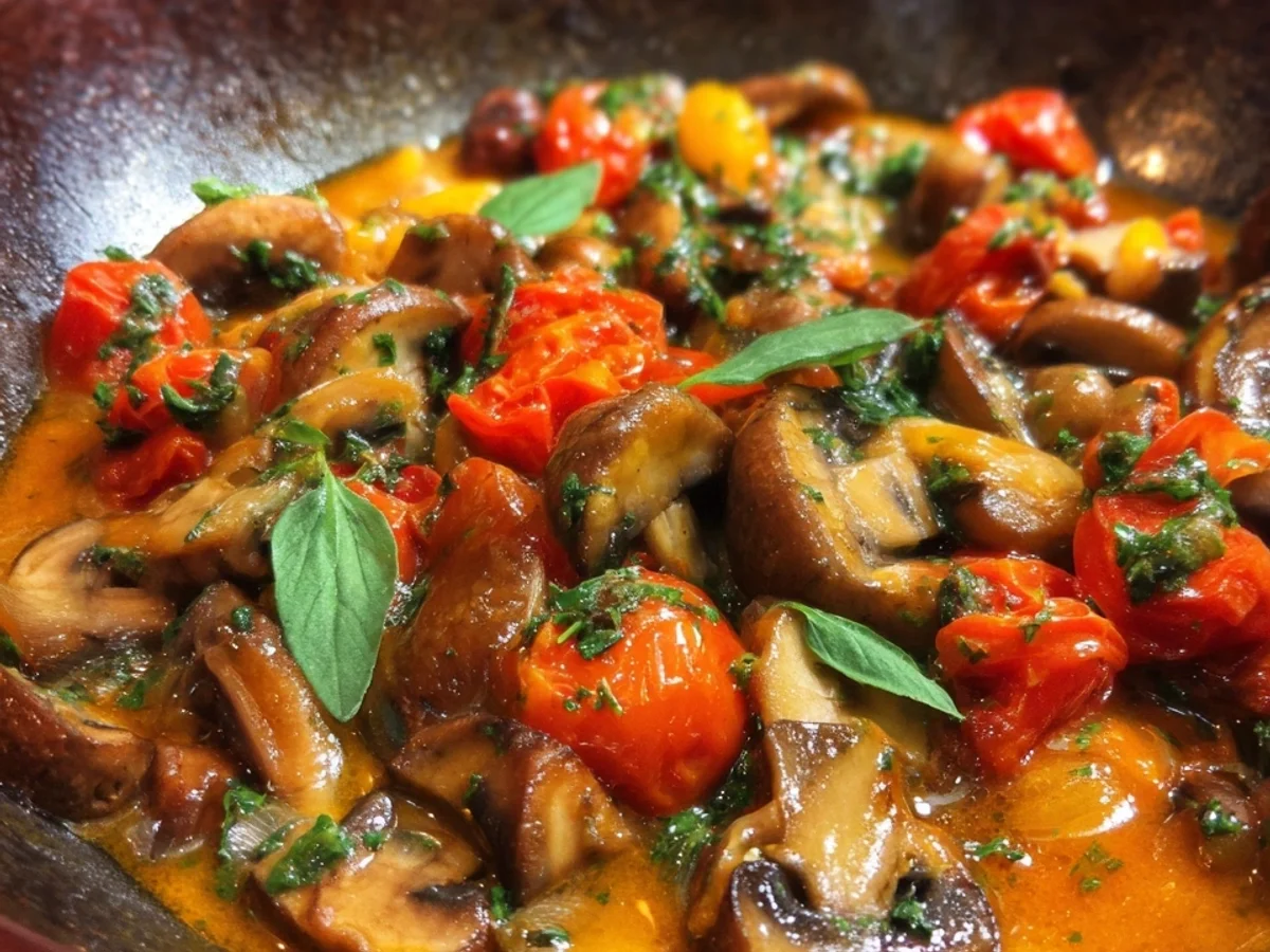 Toskanische Champignonpfanne: Vegetarisch & Schnell zubereitet - Bild 1
