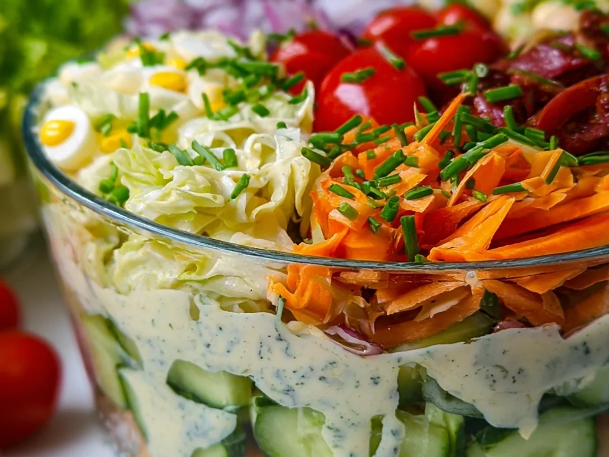 Veganer Schichtsalat: Cremig, Schnell & Partyfreundlich - Bild 2