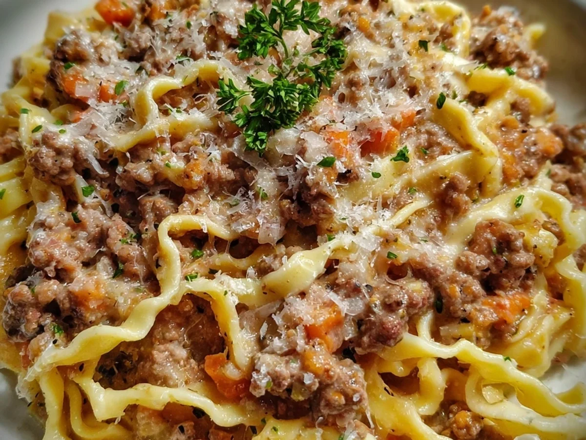 Weiße Bolognese: Cremiges Ragu Bianco Rezept - Bild 1