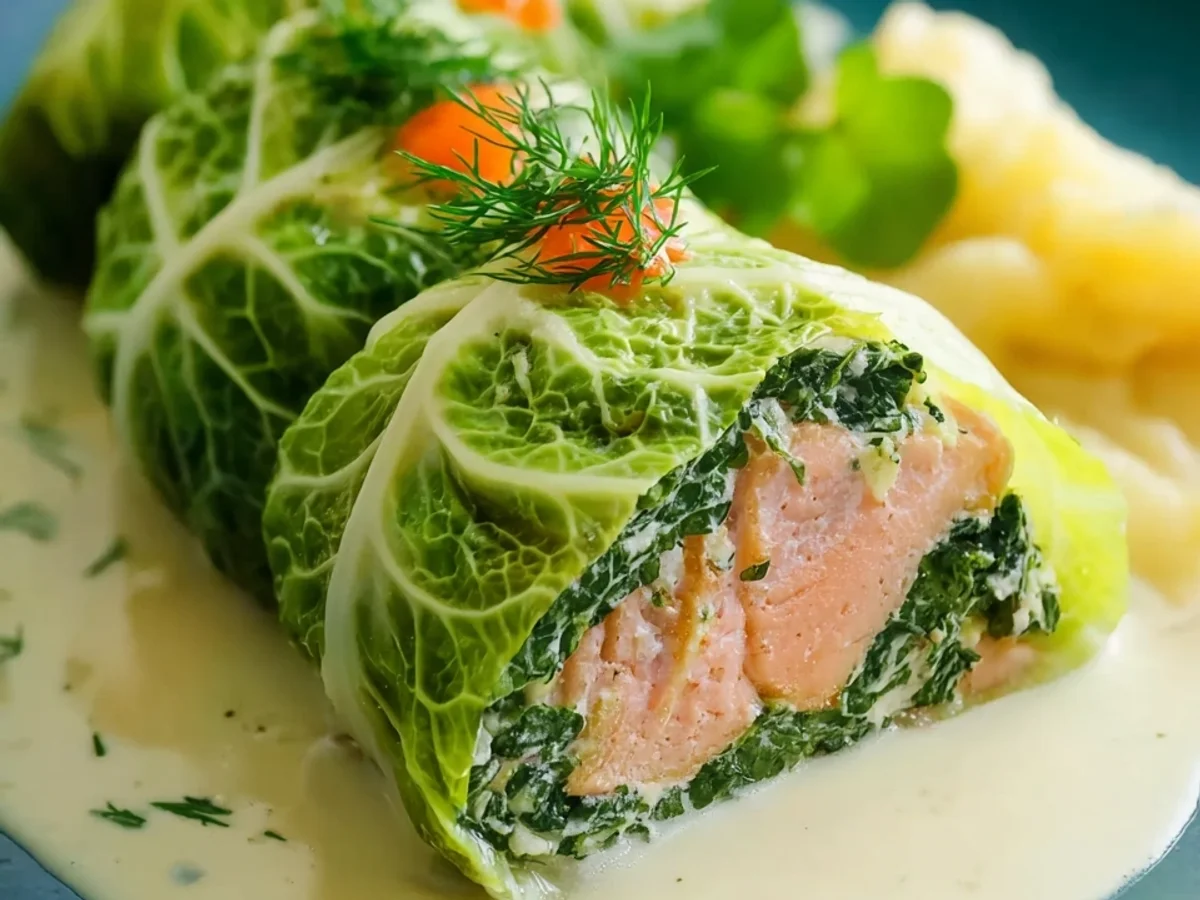 Wirsingrouladen mit Lachs: Raffiniertes Hauptgericht - Bild 1