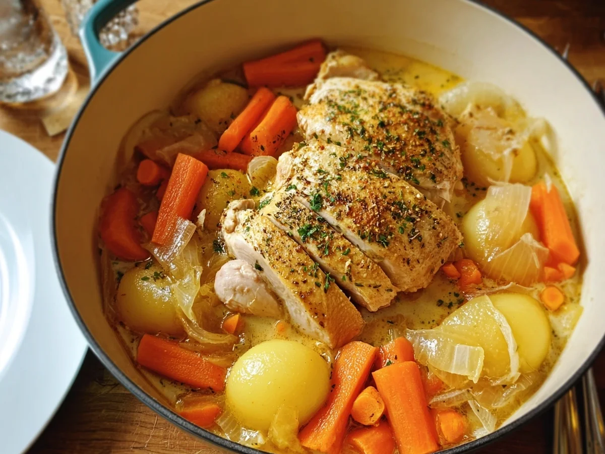Wurzelfleisch vom Huhn: Deftiges Hähnchengericht - Bild 1