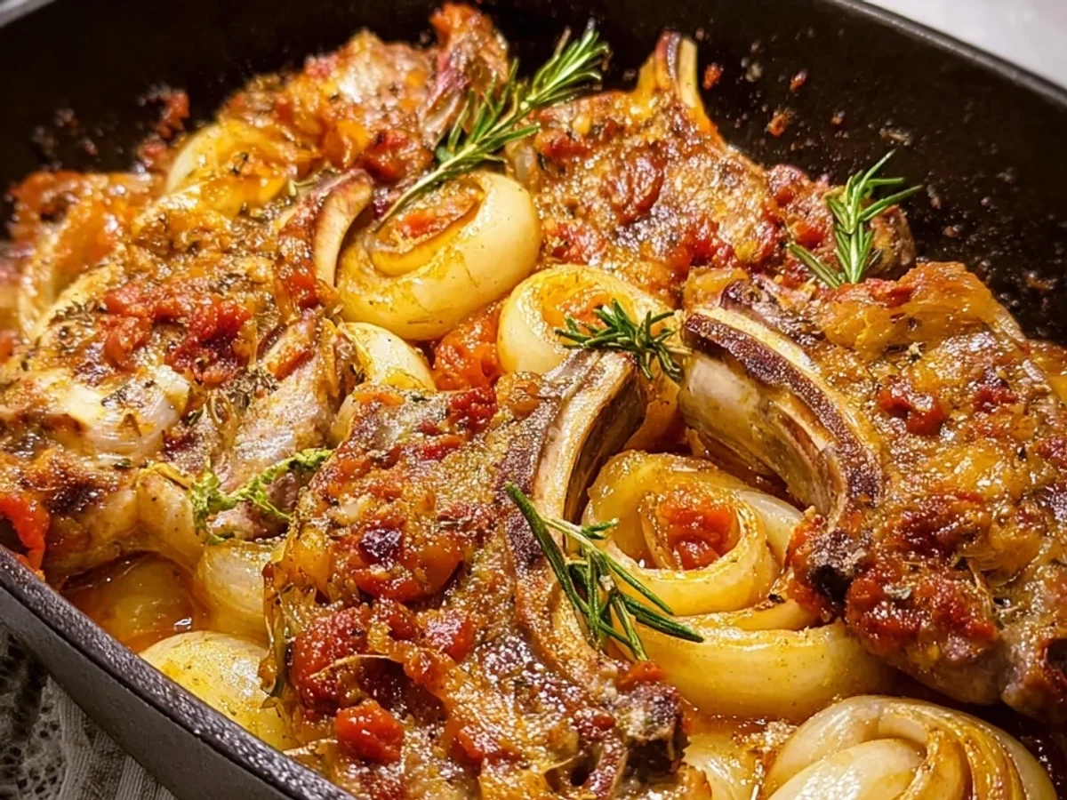 Zwiebel-Lammkoteletts aus dem Ofen: Einfach & Lecker - Bild 1