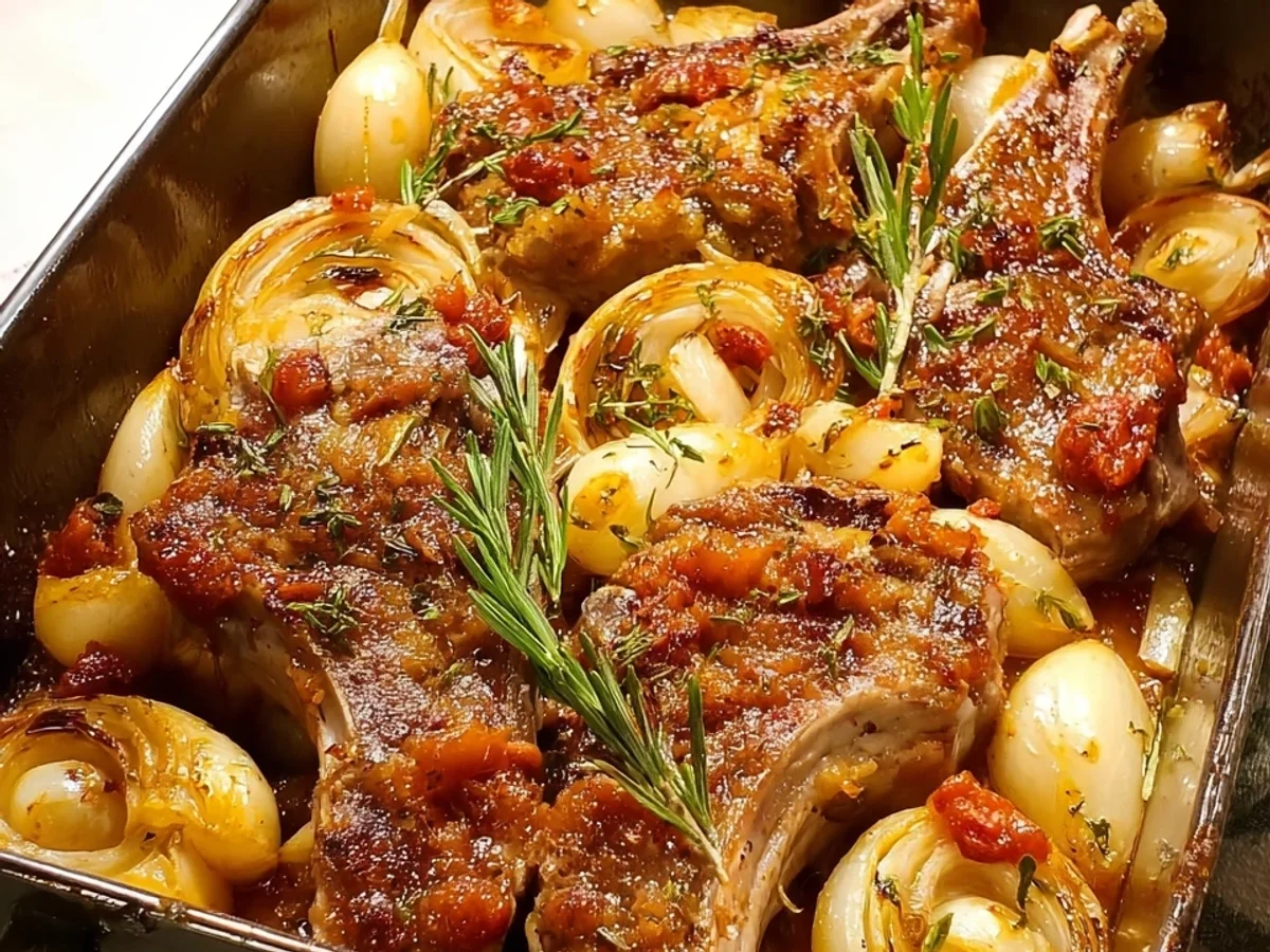 Zwiebel-Lammkoteletts aus dem Ofen: Einfach & Lecker - Bild 2