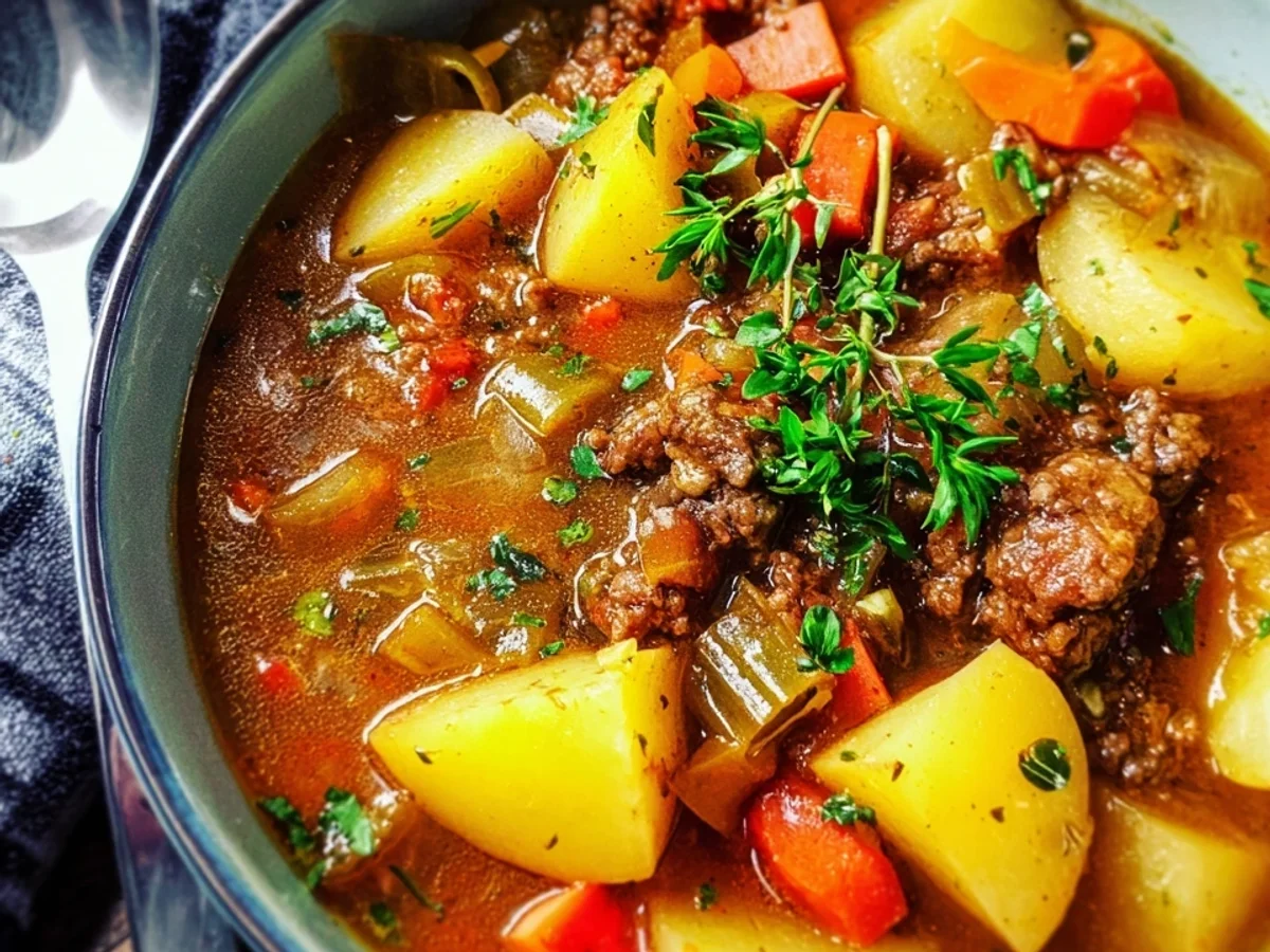 Bauerntopf mit Hackfleisch & Kartoffeln: Deftig & einfach - Beitragsbild