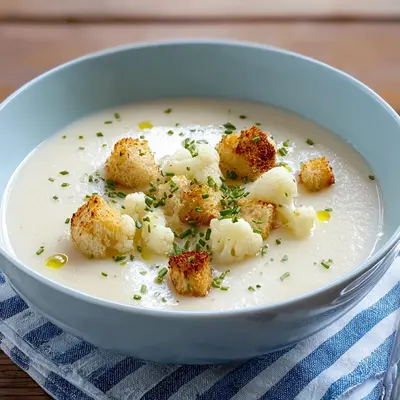 Blitz Blumenkohlsuppe mit Croûtons: Einfach & schnell