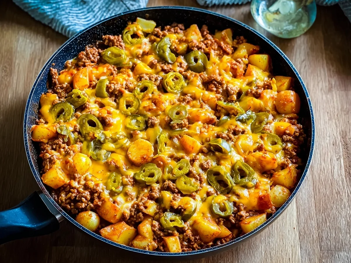 Cheeseburger-Pfanne: Einfaches Familienrezept für alle - Beitragsbild