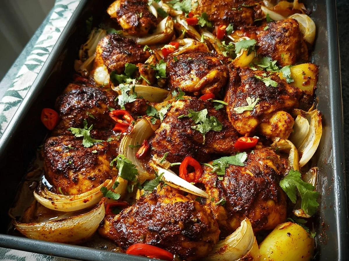 Chili-Huhn aus dem Ofen: Würziges Hähnchengericht - Beitragsbild