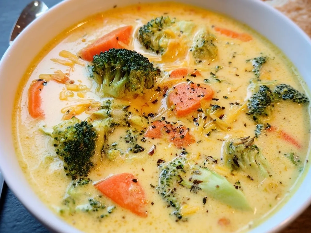 Cremige Brokkoli Käse Suppe mit Möhren: Ein Familienschatz - Beitragsbild