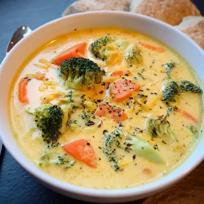 Cremige Brokkoli Käse Suppe mit Möhren: Ein Familienschatz