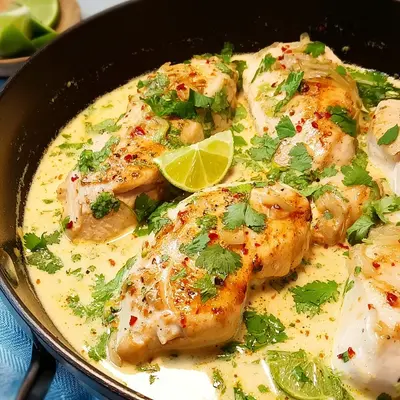 Cremiges Hähnchen in Kokos-Limetten-Soße