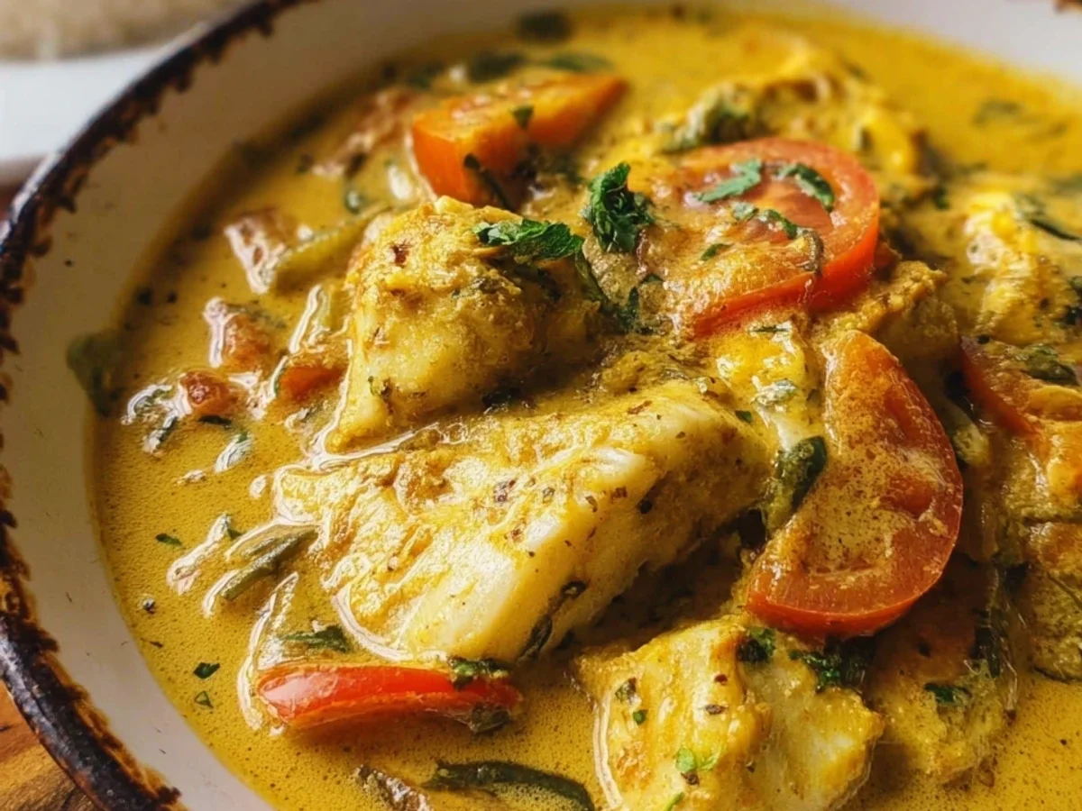 Einfaches Fischcurry mit Kokosmilch: Schnell & Cremig - Beitragsbild