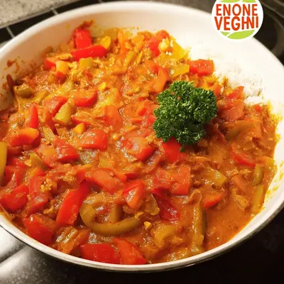 Einfaches veganes Paprika Curry: Schnell zubereitet