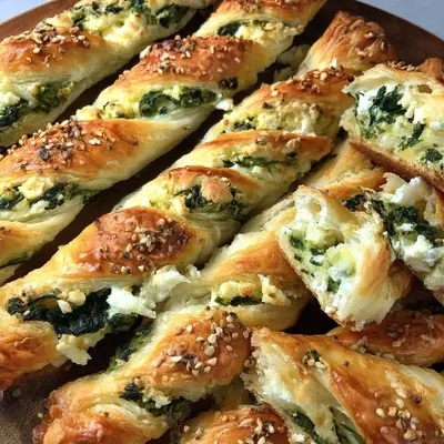 Feta-Spinat-Blätterteigstangen: Knusprig & Schnell Gebacken