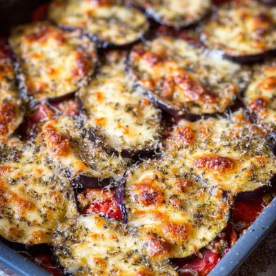 Gebackene Auberginen: Einfaches 4-Zutaten-Rezept