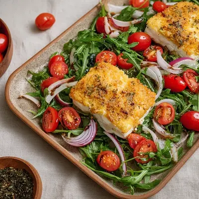 Gebackener Feta auf Rucolasalat: Schnell & Vegetarisch