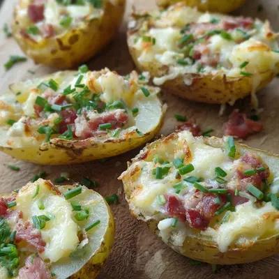 Gefüllte Kartoffeln Flammkuchen Art: Schnelles Familienrezept