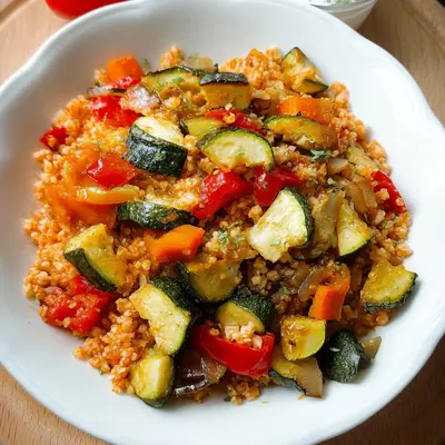 Gesunde Bulgurpfanne mit Gemüse: Fitness-Rezept