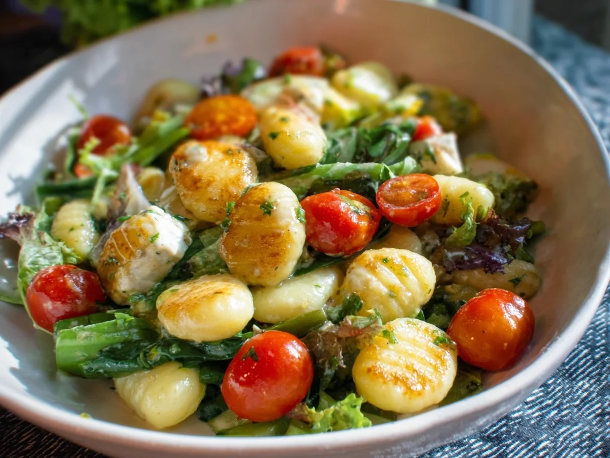Gnocchi Salat: Schnell, gesund & knusprig-frisch - Beitragsbild